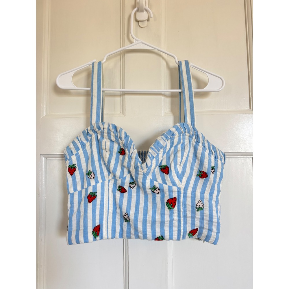 Maeve striped strawberry‎ top size 10